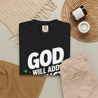 Inspirational T-Shirt — "God Will Add Strength to Your Strength" Christian Faith Tee