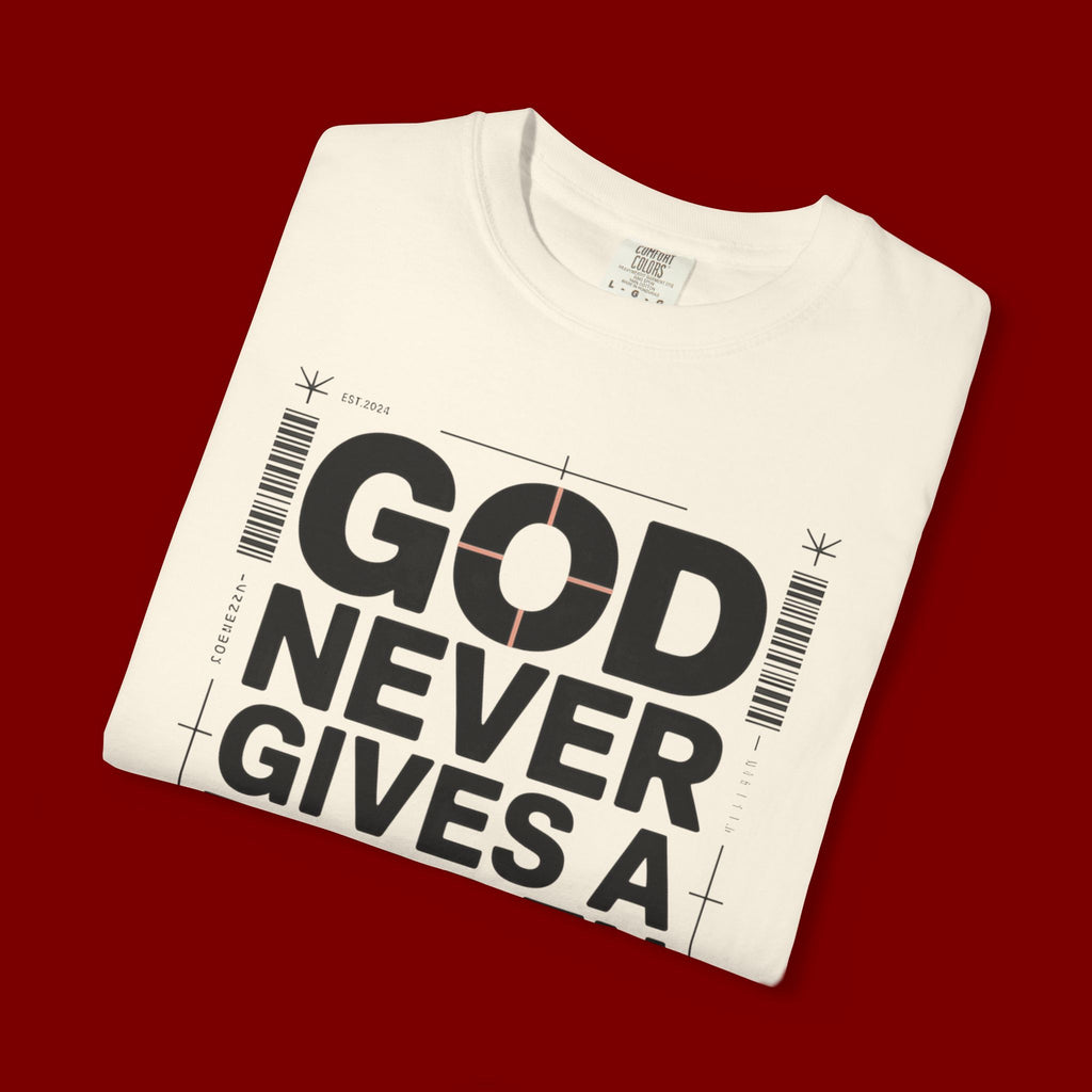 Christian Inspirational T-Shirt — "God Never Gives a Burden You Can't Bear" Motivational Tee