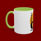 Accent Coffee Mug — "Focus On The Positive" Motivational Mug