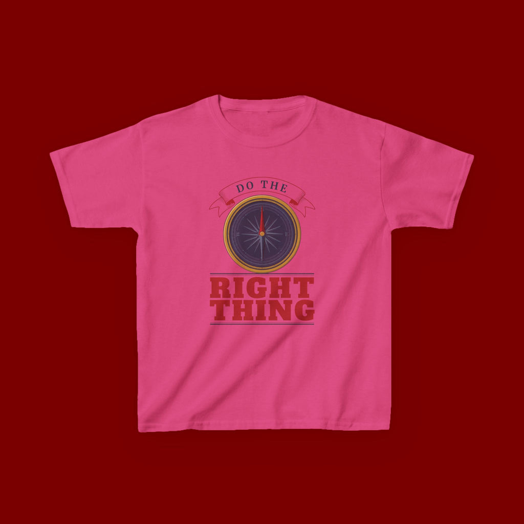 Do The Right Thing Kids T‑Shirt — Compass Graphic Moral Encouragement Tee