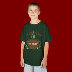 Kids Tee — "Take Time to Pray" Coffee Cup Faith Graphic