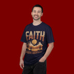 Faith Can Move Mountains T-Shirt — Retro Desert Inspirational Tee