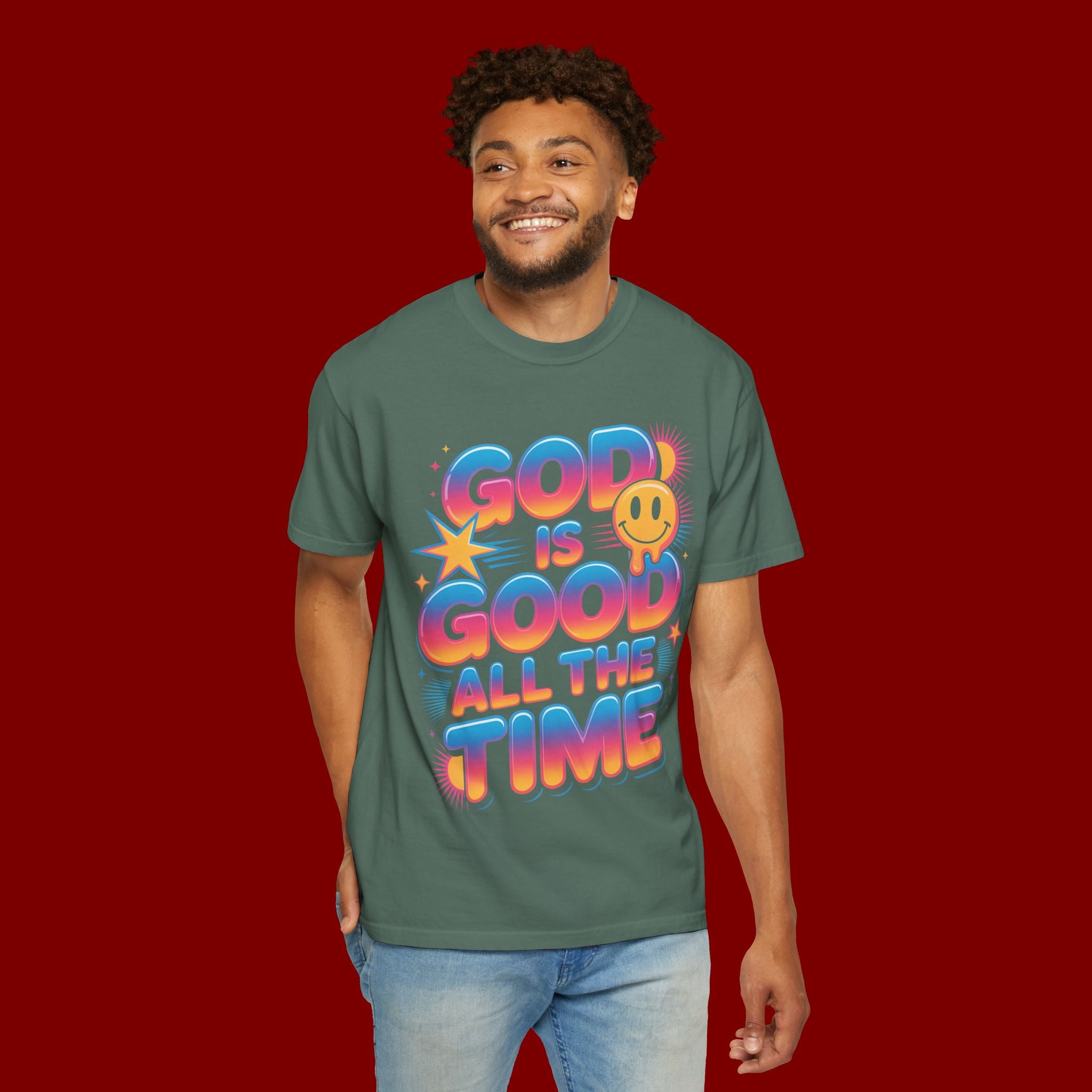 God Is Good All The Time T-Shirt — Positive Christian Graphic Tee