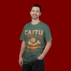 Faith Can Move Mountains T-Shirt — Retro Desert Inspirational Tee