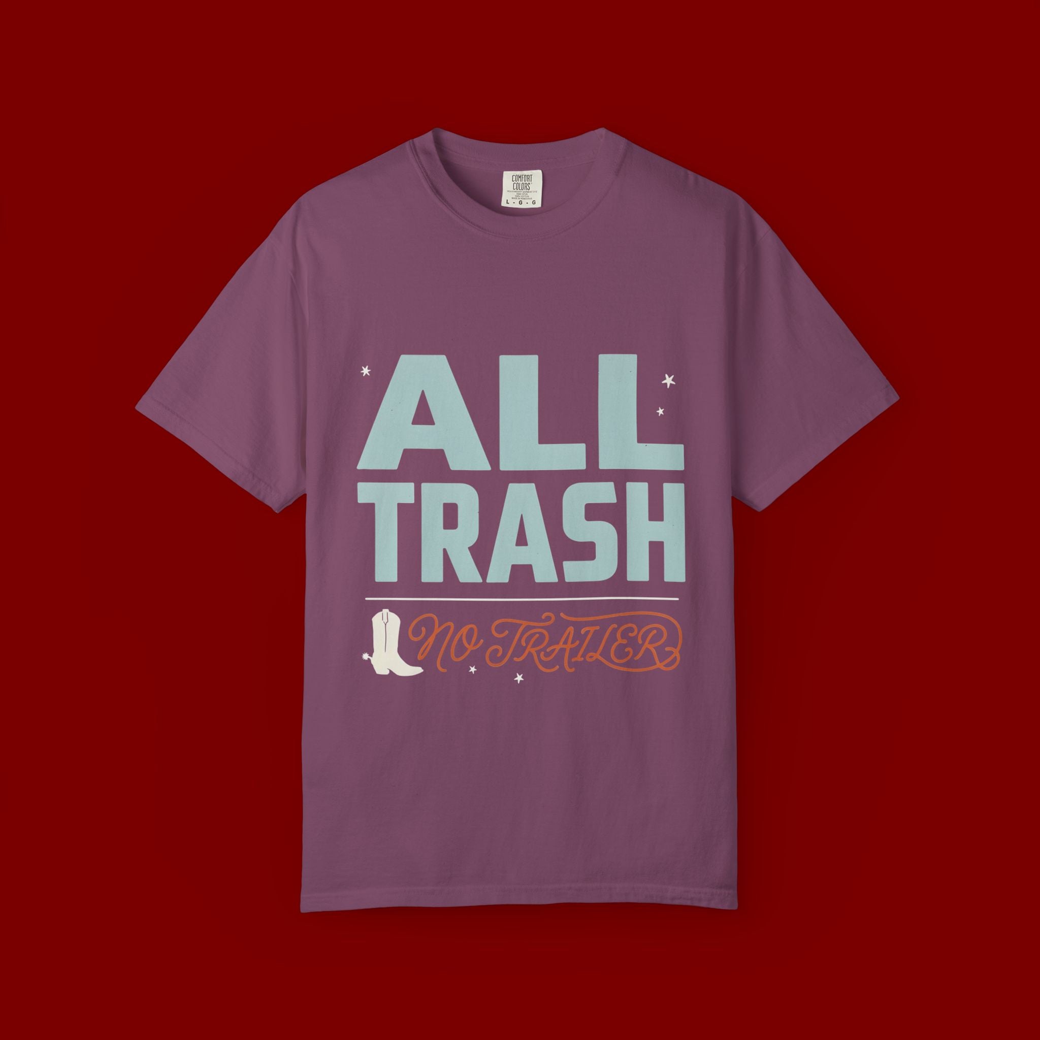 ALL TRASH No Trailer Graphic T-Shirt — Funny Retro Statement Tee