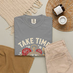 Take Time to Pray T‑Shirt — Vintage Pocket Watch & Roses Spiritual Tee