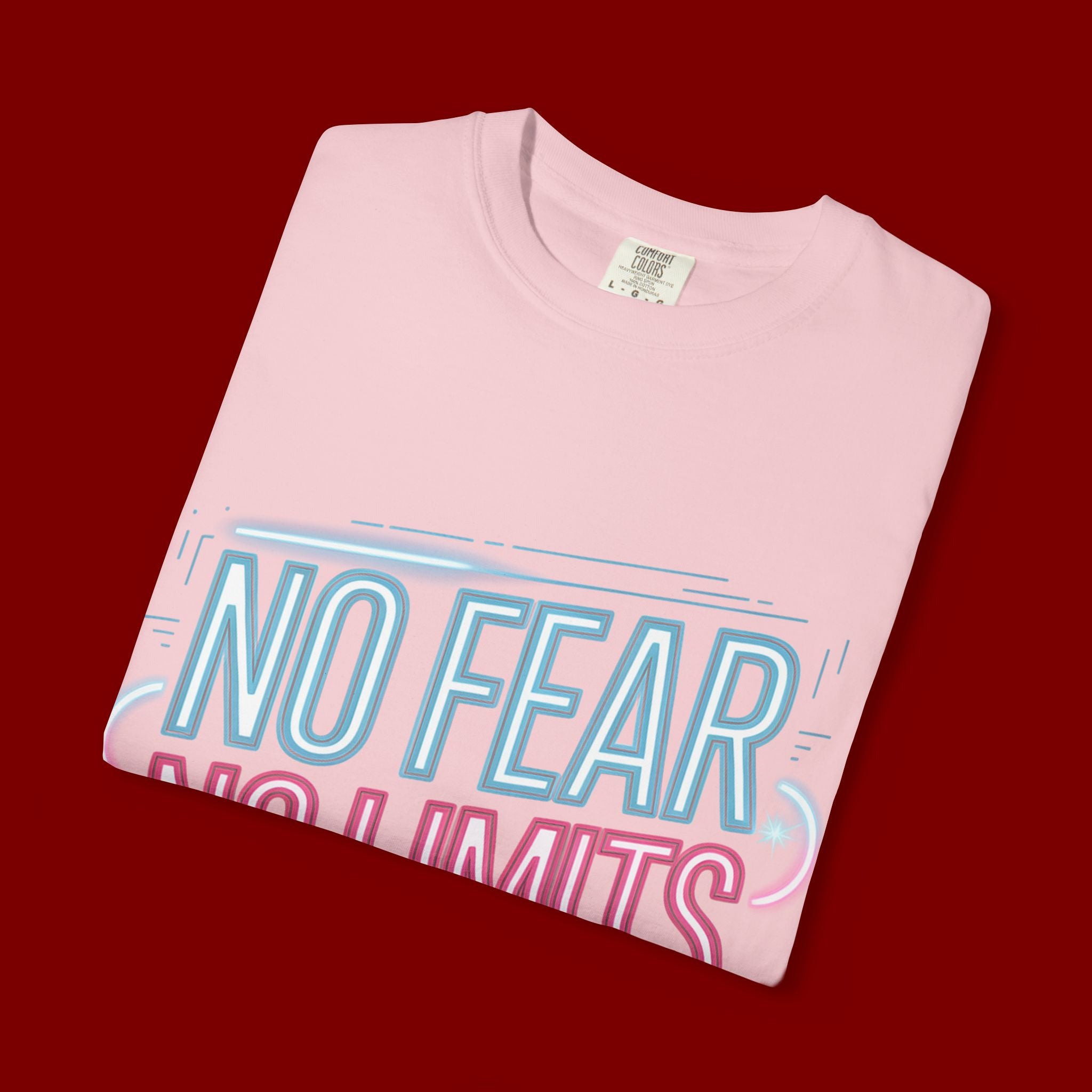 No Fear No Limits No Excuses Neon Graphic T-Shirt