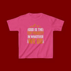 Kids Tee - "God Is the Top Priority in Whatever We Do" Faith Mountain Graphic