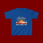 Kids T-Shirt - "Positive" Retro Sunrise Tee (Mind • Vibes • Life)