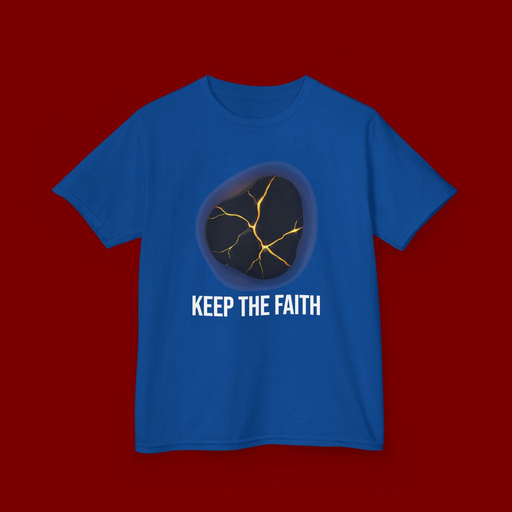 Keep The Faith Kids Tee — Kintsugi Stone Inspirational Children's T-Shirt