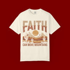 Faith Can Move Mountains T-Shirt — Retro Desert Inspirational Tee