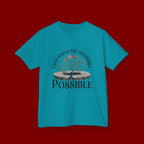 Kids Tee — “Faith Makes the Impossible Possible” Floral Inspirational Shirt