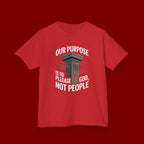 Kids T-Shirt — "Our Purpose Is To Please God, Not People" Faith Graphic Tee