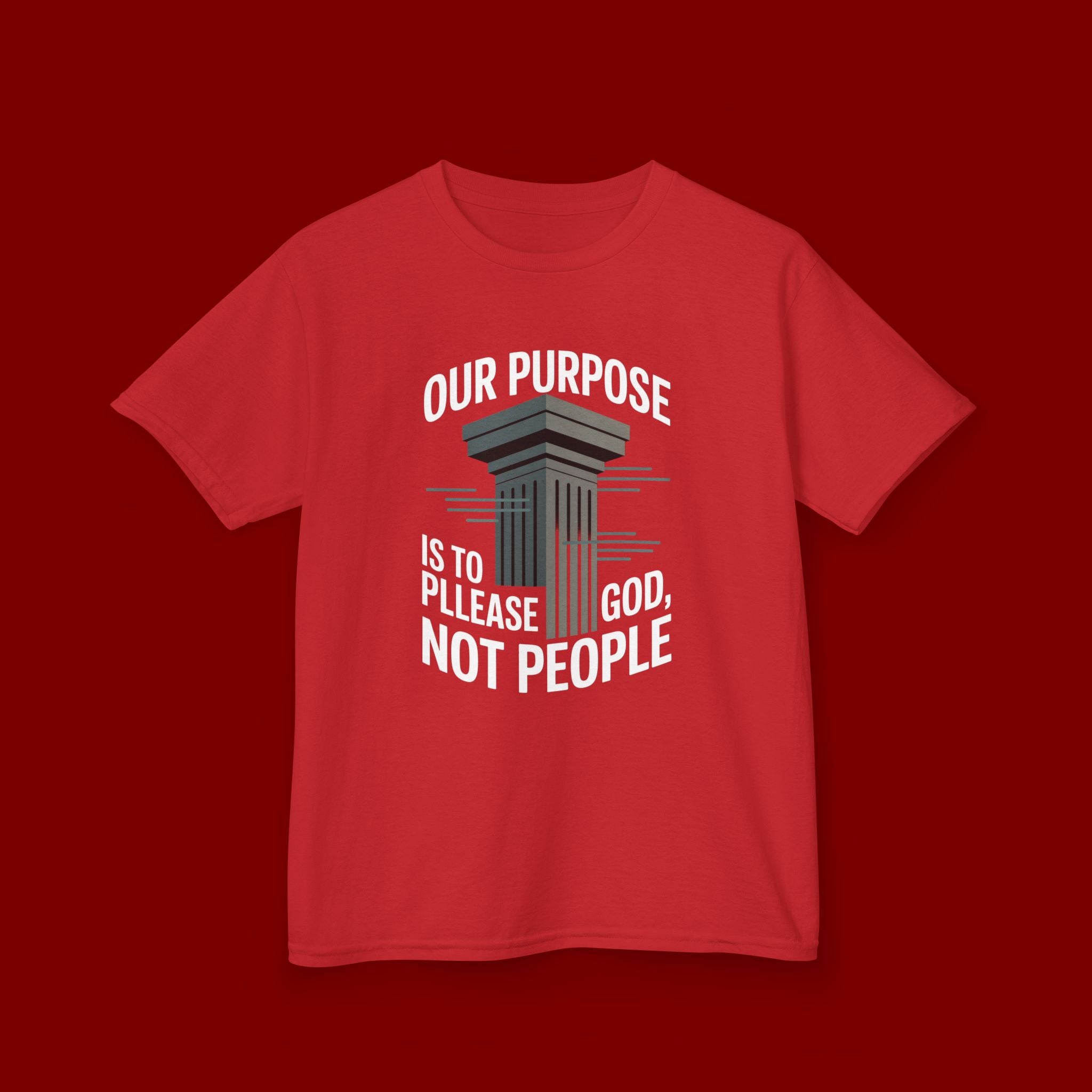Kids T-Shirt — "Our Purpose Is To Please God, Not People" Faith Graphic Tee