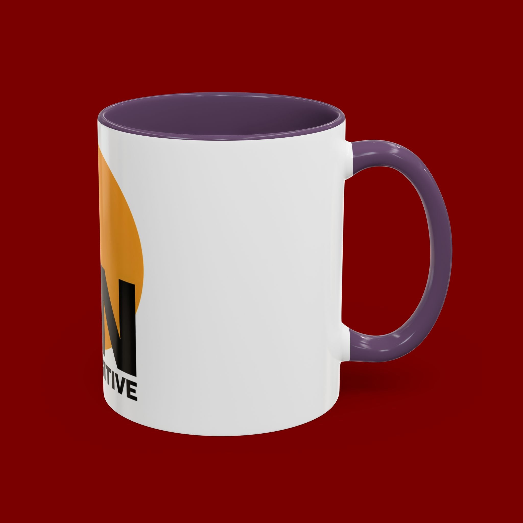 Accent Coffee Mug — "Focus On The Positive" Motivational Mug
