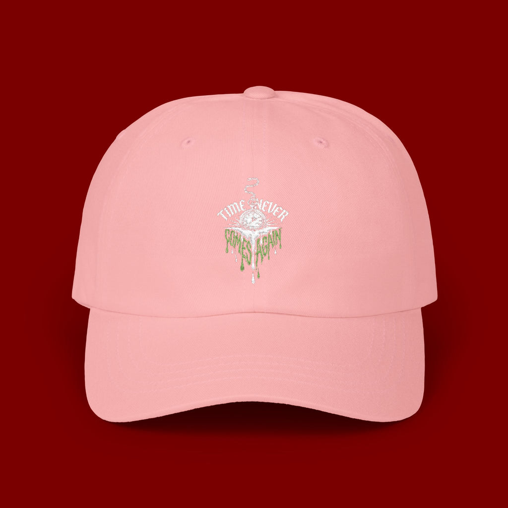 Dad Cap — Minimal Green Plant Drip Embroidered Hat