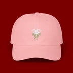 Dad Cap — Minimal Green Plant Drip Embroidered Hat