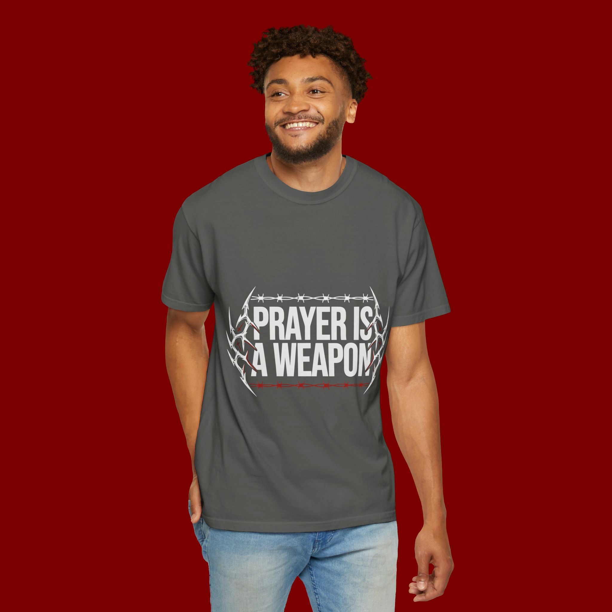 Prayer Is A Weapon T-Shirt — Christian Faith Graphic Tee