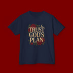 Kids Tee — "Trust God's Plan" Floral Faith T‑Shirt