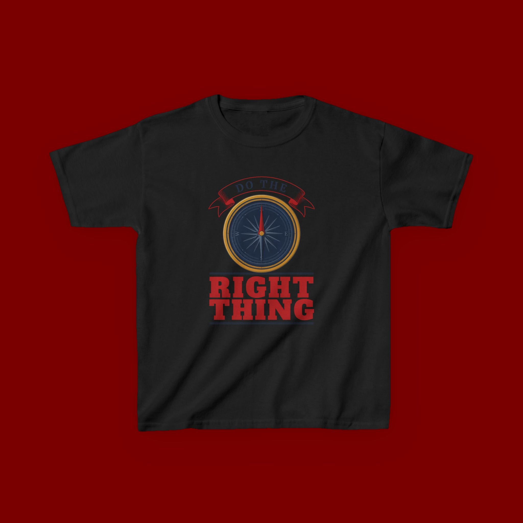 Do The Right Thing Kids T‑Shirt — Compass Graphic Moral Encouragement Tee