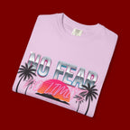 No Fear, No Excuses T-Shirt — Retro Sunset Palm Graphic Tee