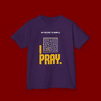 Kids Tee — "My Secret Is Simple: I Pray." Maze Faith T‑Shirt