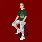 Kids Tee – "Pray & Never Give Up" Inspirational Plant Graphic