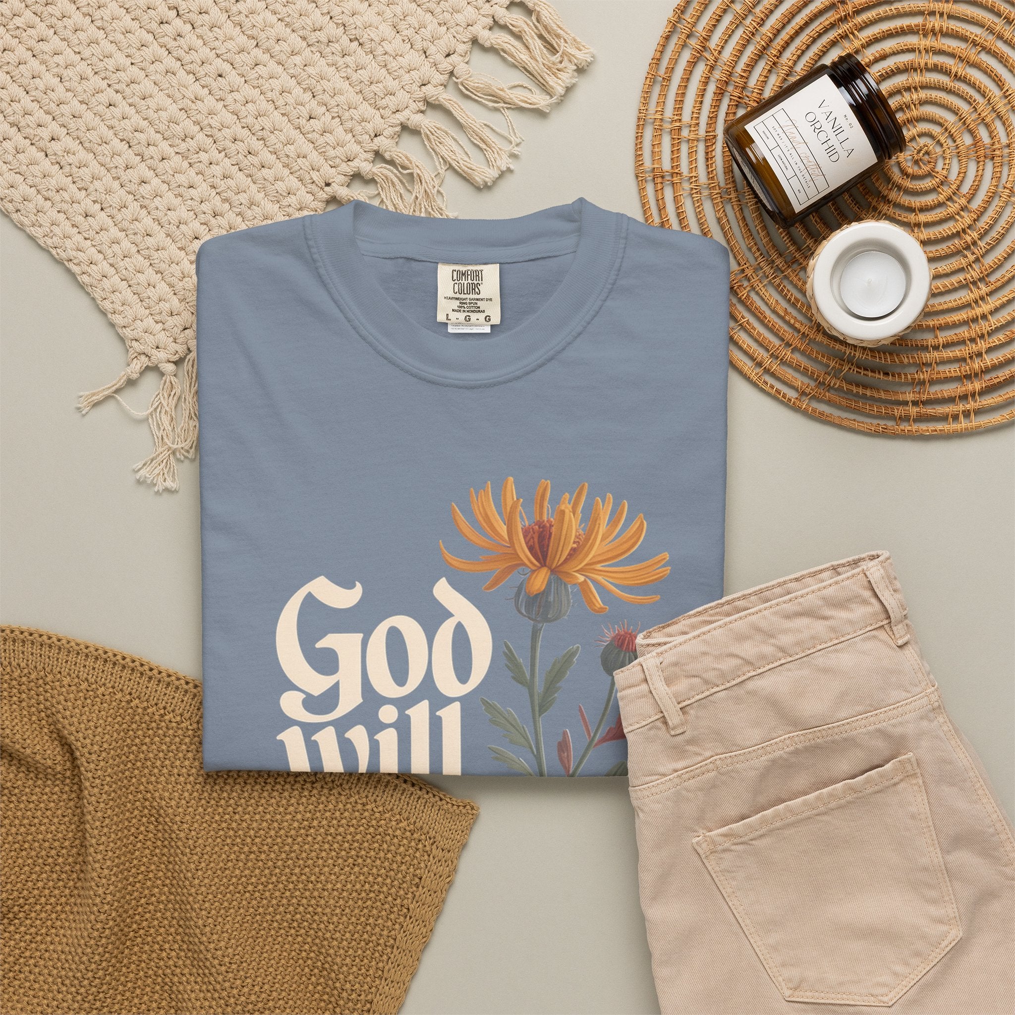 God Will Always Make a Way T-Shirt — Inspirational Floral Christian Tee