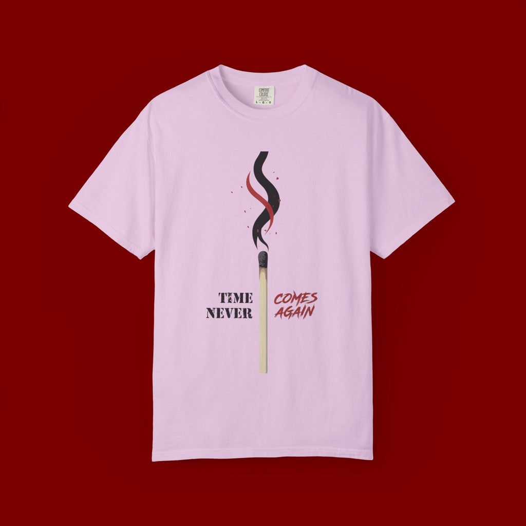 Matchstick Graphic T-Shirt — “Time Never Comes Again” Vintage-Inspired Tee