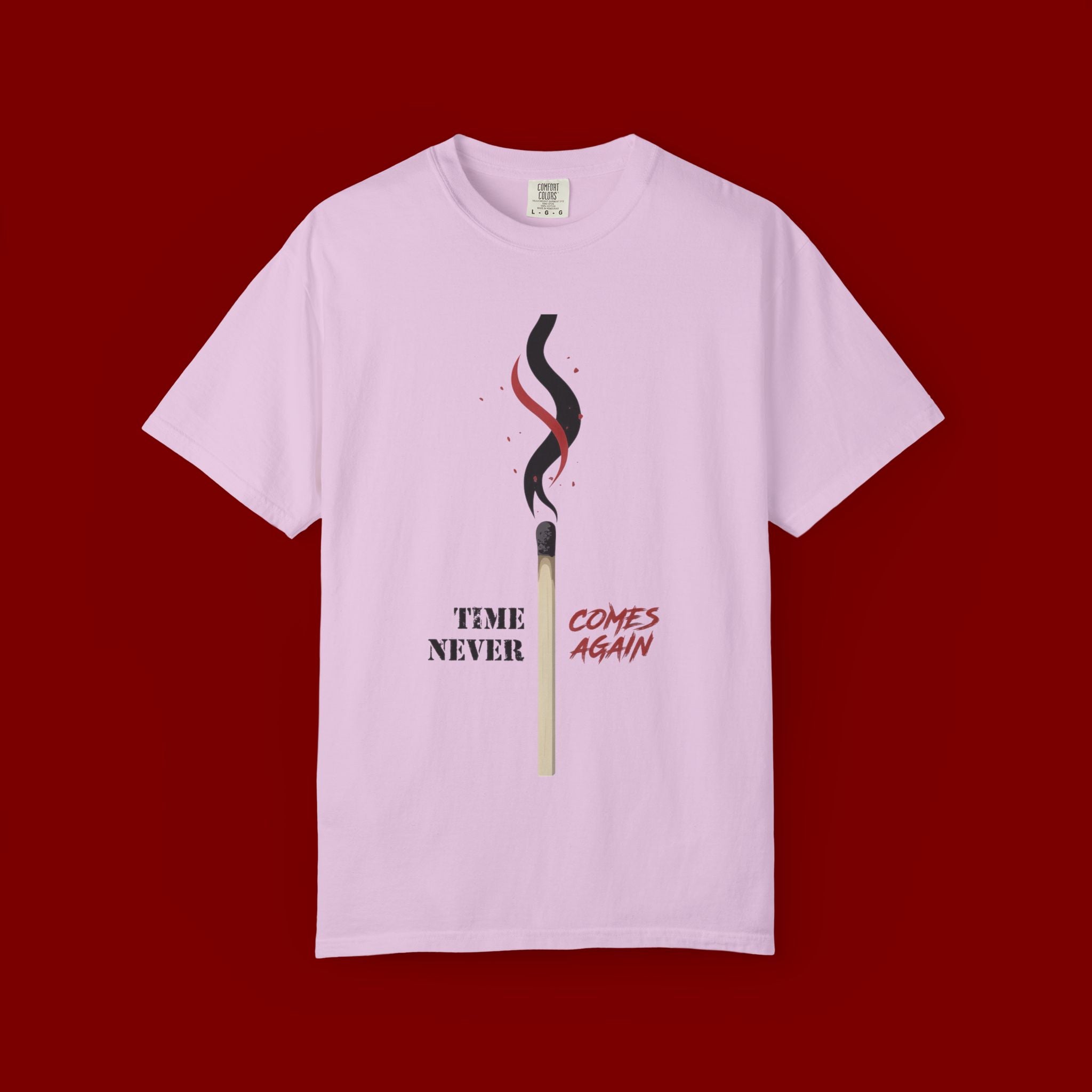 Matchstick Graphic T-Shirt — “Time Never Comes Again” Vintage-Inspired Tee