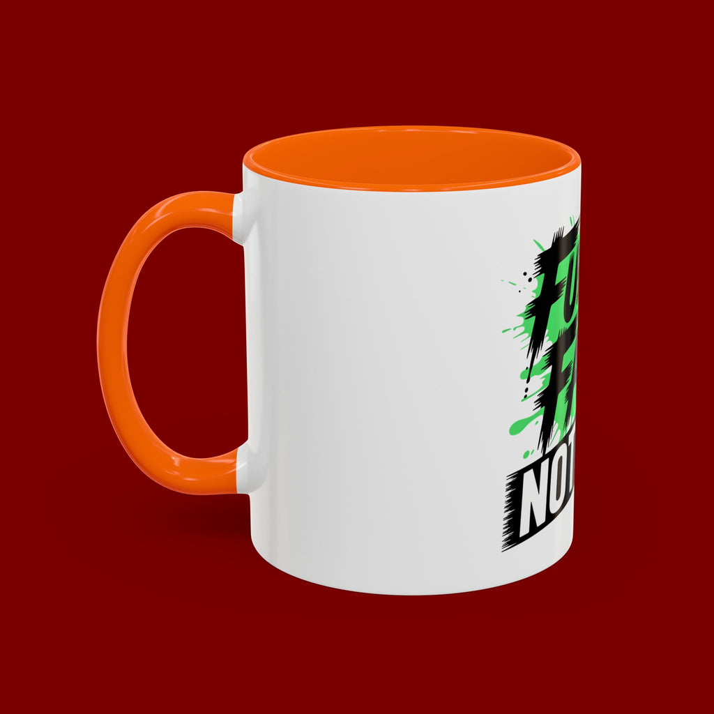 Accent Coffee Mug — "Fueled by Faith Not Fear" Inspirational Ceramic Mug (11/15 oz)