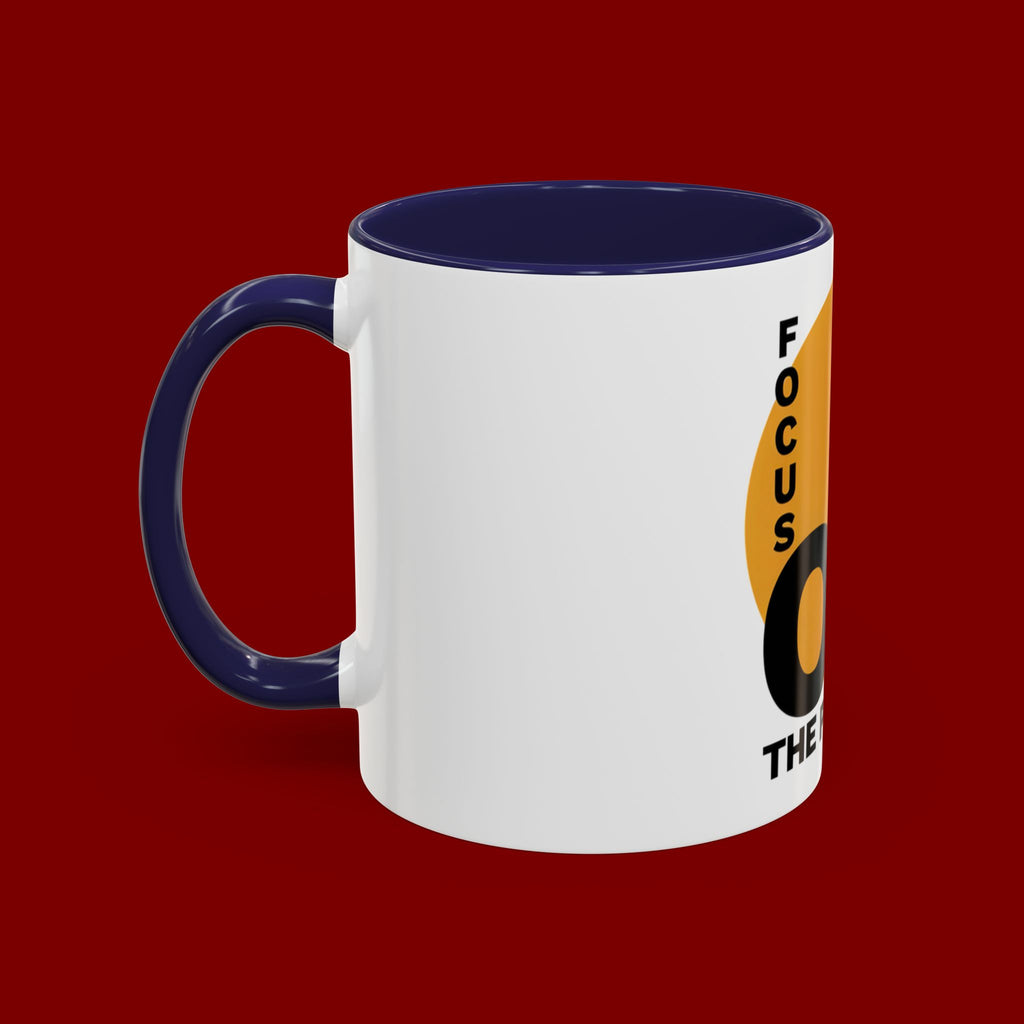 Accent Coffee Mug — "Focus On The Positive" Motivational Mug