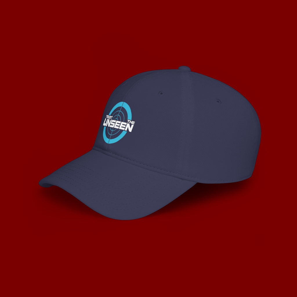 Trust The Unseen Target Logo Baseball Cap — Low Profile Red Hat