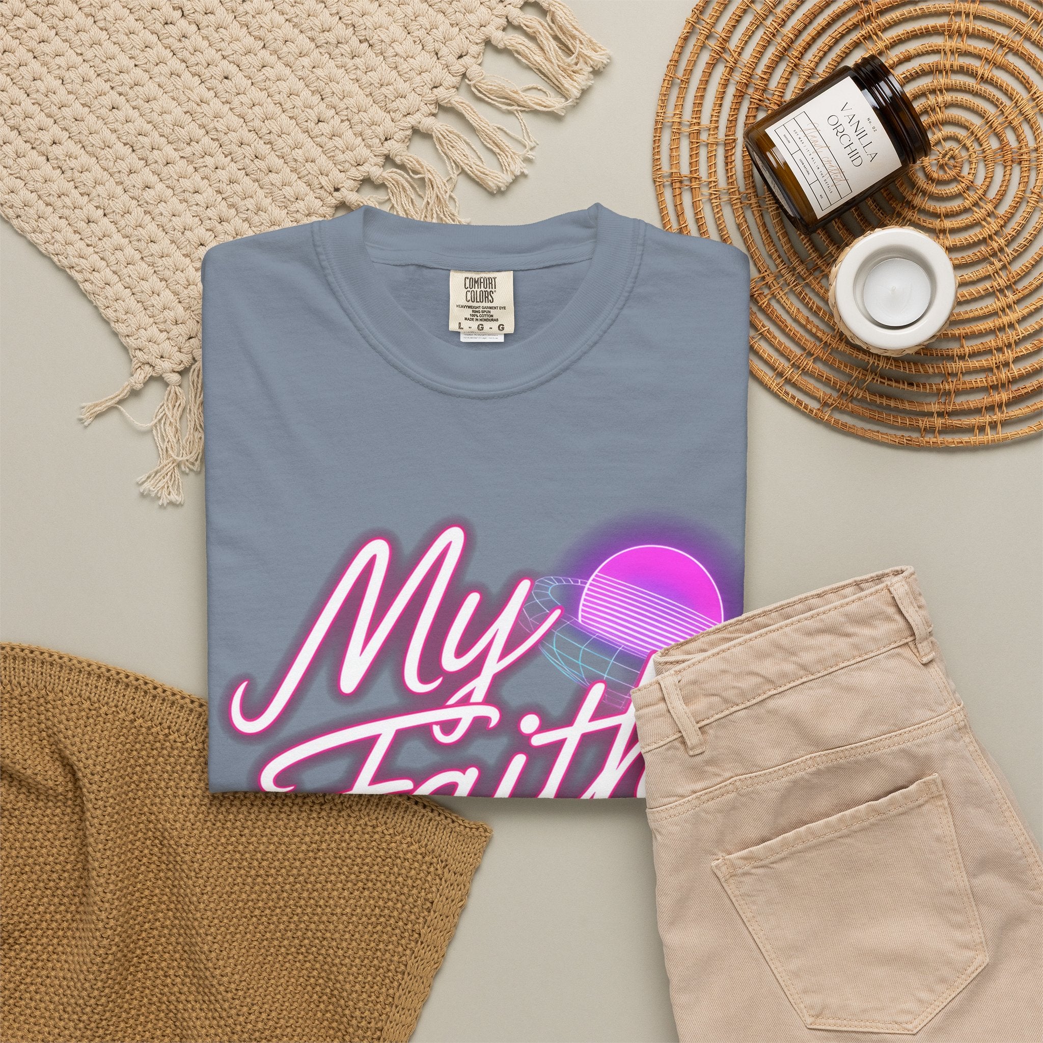 Faith T-Shirt — "My Faith in God Is Solid" Retro Graphic Tee