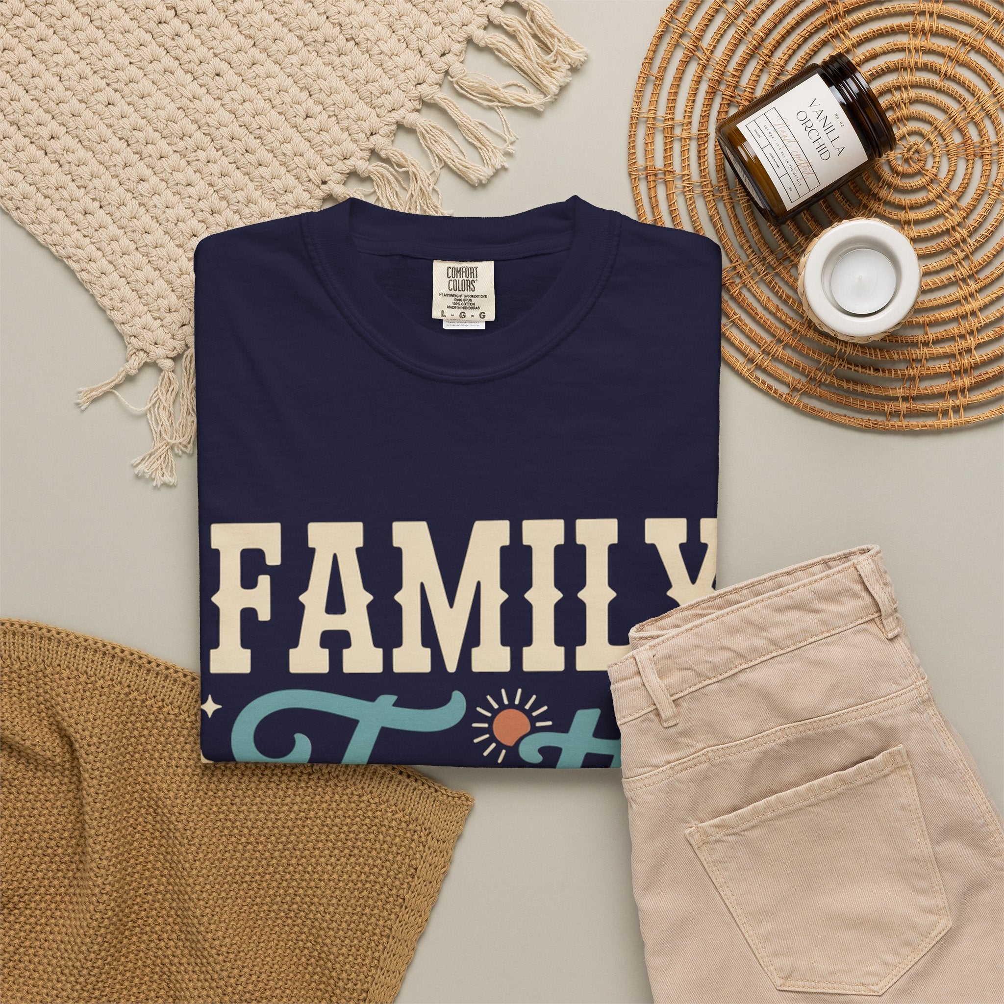 Family Faith Friends T-Shirt — Retro Christian Inspirational Tee