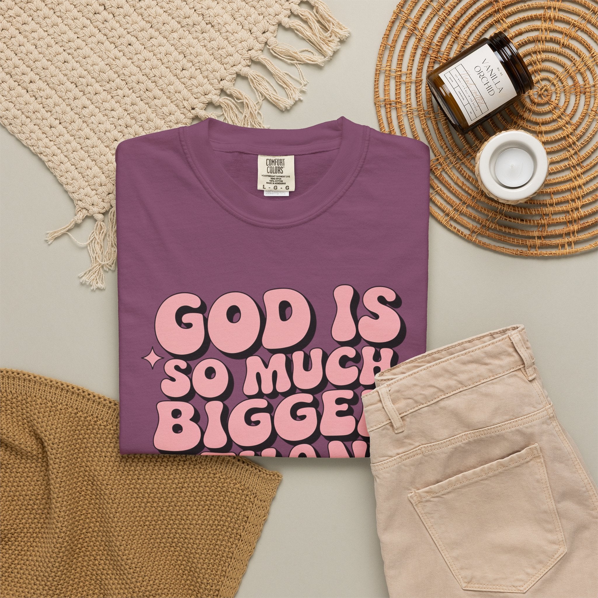 God Is So Much Bigger Tee — Retro Faith Graphic T-Shirt