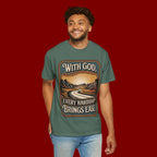 Inspirational Graphic T-Shirt — "With God, Every Hardship Brings Ease"