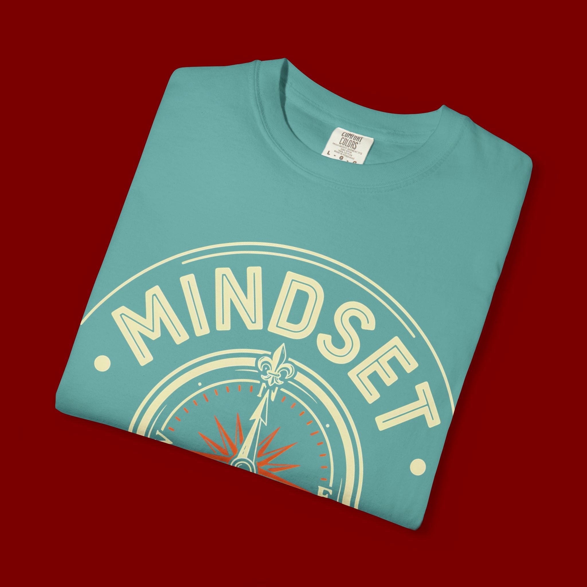 Mindset Over Everything T-Shirt — Positive Vibes Compass Graphic Tee