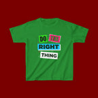 Kids Tee - "Do The Right Thing" Bold Colorblock Graphic