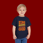Toddler Tee - "I'm Nothing Without God" Retro Faith Graphic