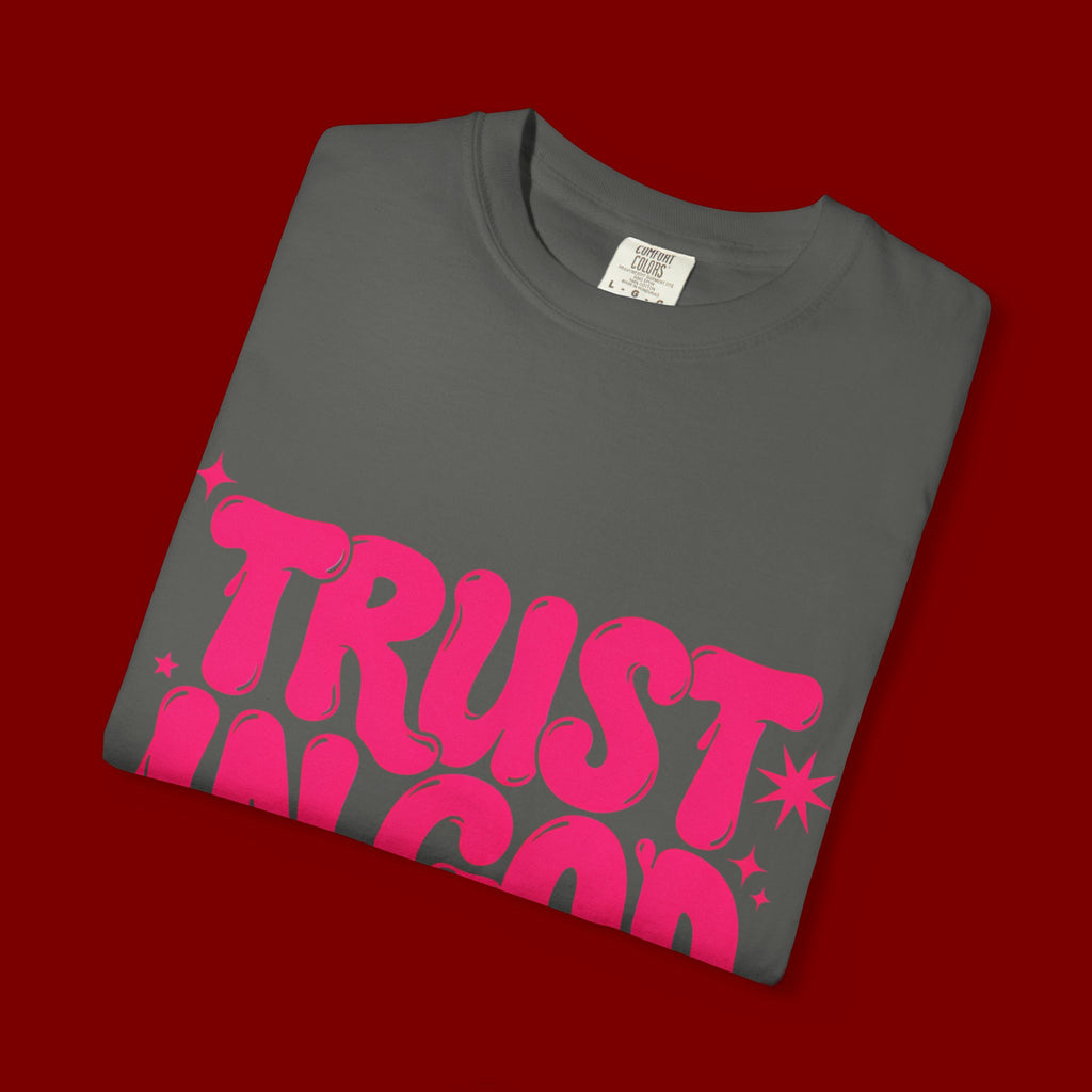 Trust in God T-Shirt — Retro Pink Faith Graphic Tee