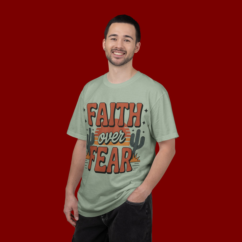 Faith Over Fear T-Shirt — Christian Inspirational Desert Graphic