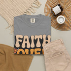 Faith Over Fear T‑Shirt — Retro Floral Inspirational Tee