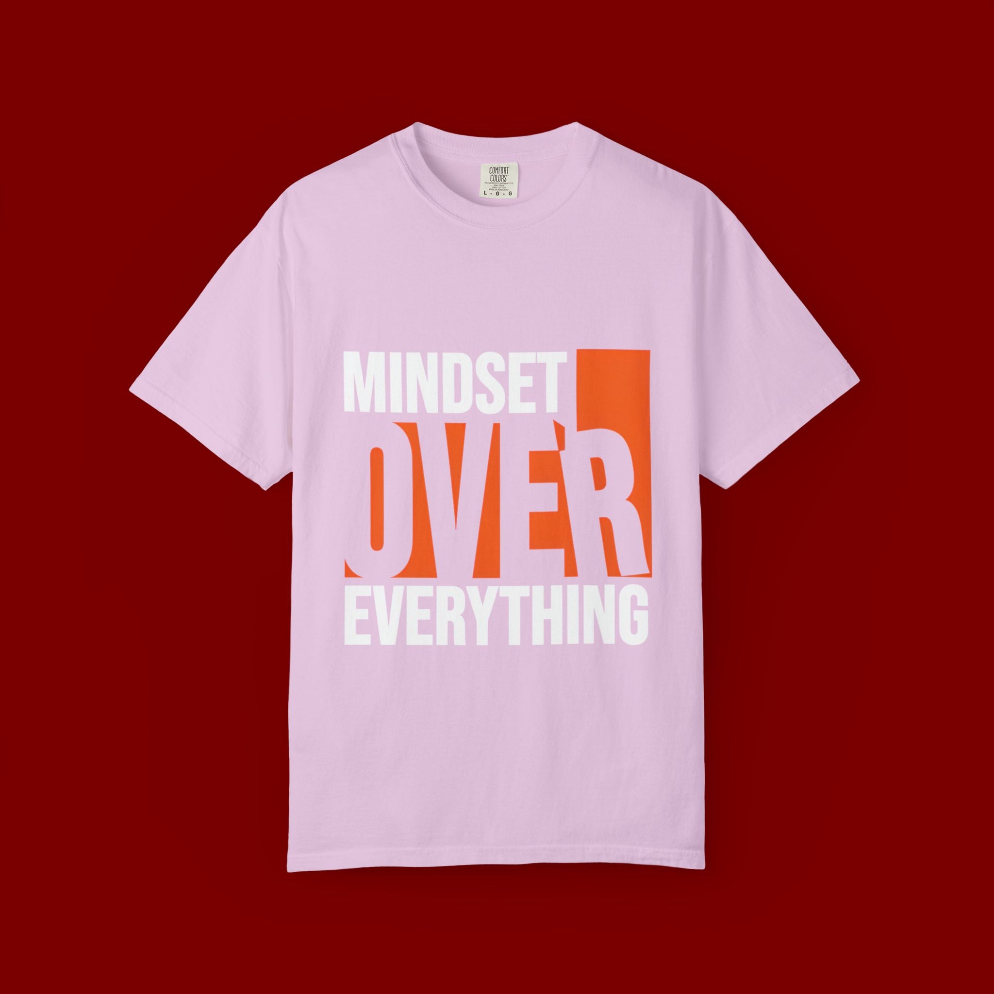 OVER Block Graphic T-Shirt — Bold Orange Minimalist Tee