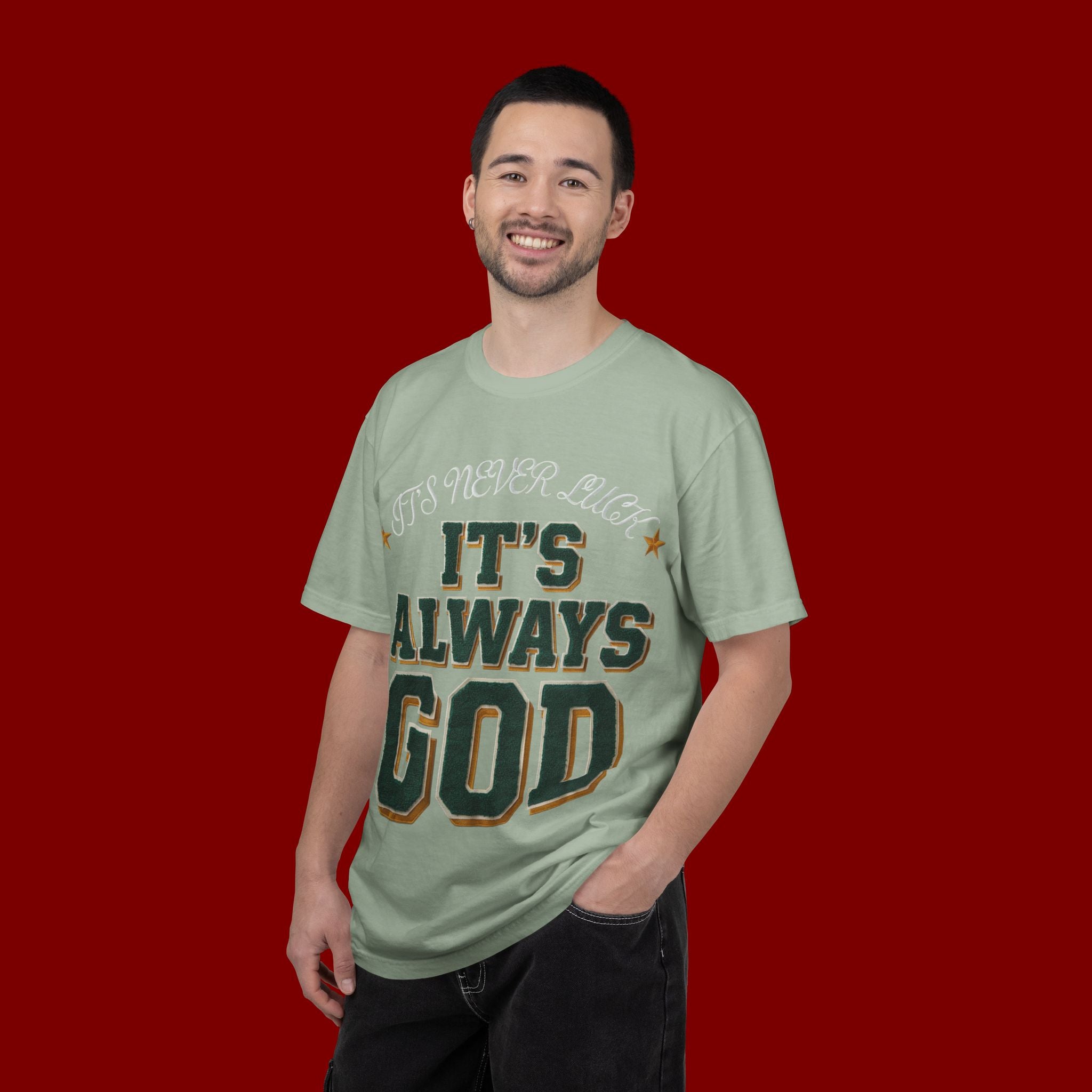 It’s Always God Graphic T-Shirt — Faith-Based Vintage Lettering Tee