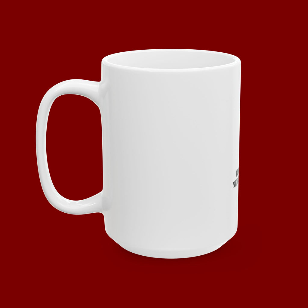 Time Never Comes Again Ceramic Mug — Matchstick Smoke Graphic Coffee Cup