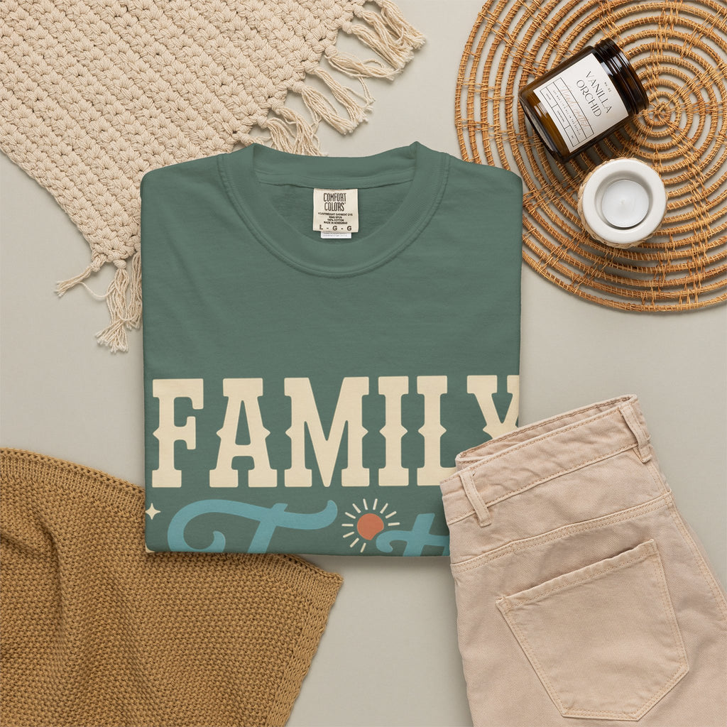 Family Faith Friends T-Shirt — Retro Christian Inspirational Tee