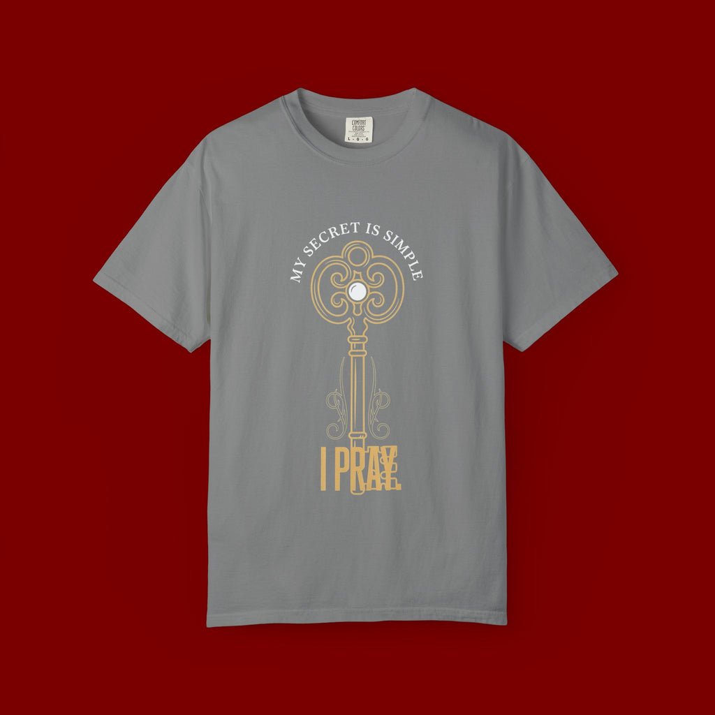 I Prae Key Graphic T-Shirt — 'My Secret Is Simple' Vintage Key Tee