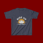 Kids T-Shirt - "Rise Up and Pray" Inspirational Christian Tee for Children