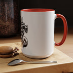 Ceramic Mug — "All Strength Comes From God" Black Accent Coffee Cup (11/15 oz)